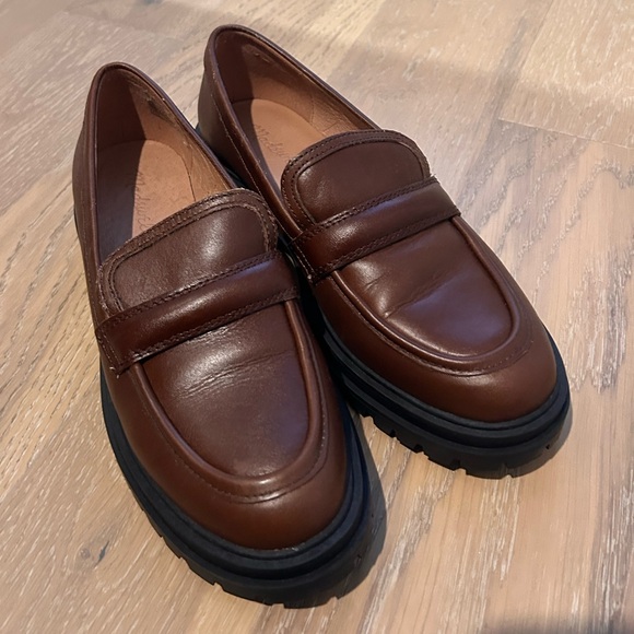 Madewell Brown Leather Loafers - Picture 1 of 5
